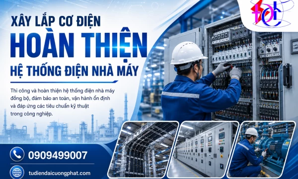 Xây lắp cơ điện hoàn thiện hệ thống điện nhà máy  